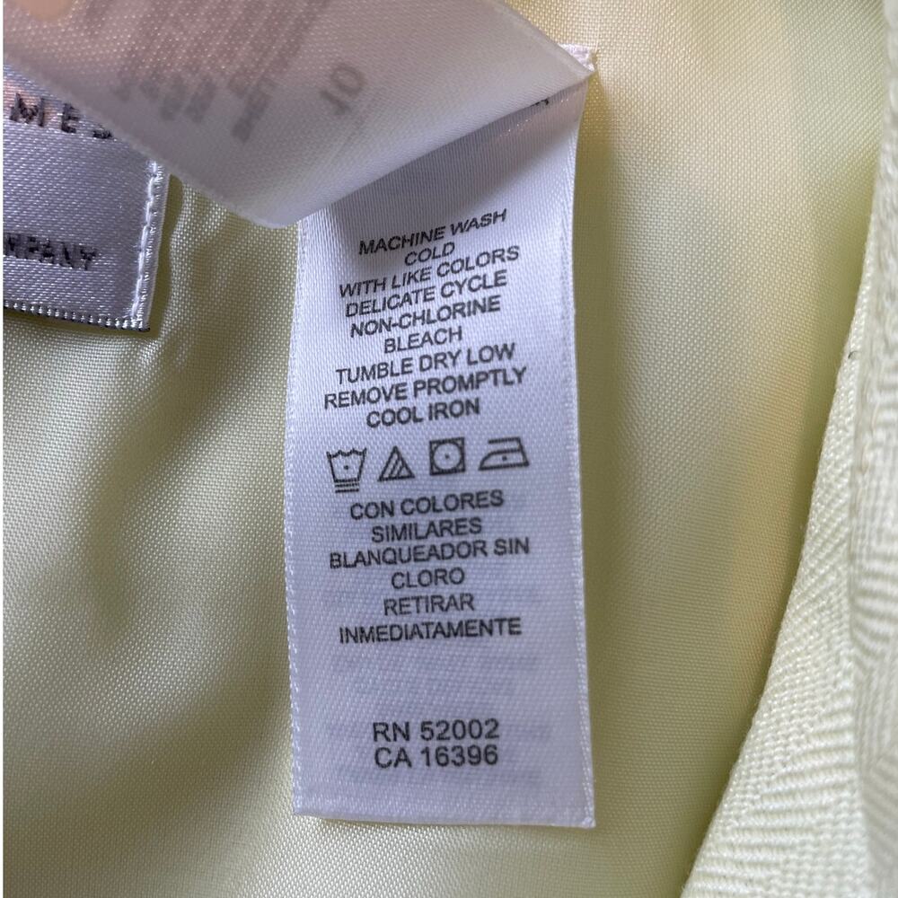 Emma James Linen Blend Blazer Butter Yellow Sz 10 Jacket 3/4 Sleeves Career - Picture 7 of 9